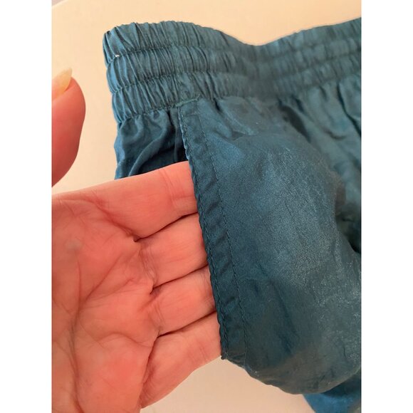 Vintage Active Frontier Tracksuit Chains Buckles Print Nylon Teal Beige Large - Picture 11 of 16